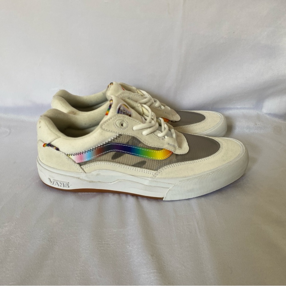 Vans Mens Size 12  Wayvee Pride 2gether As Ourselves White Rainbow Skate Shoes